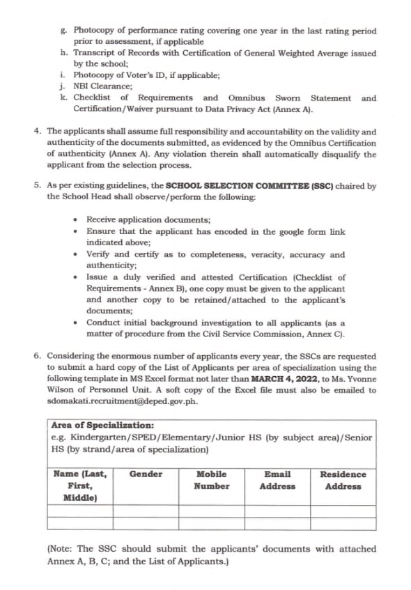 DO Memo - Recruitment of Kindergarten, SPED, Elementary, Jr and Sr HS Teachers 2