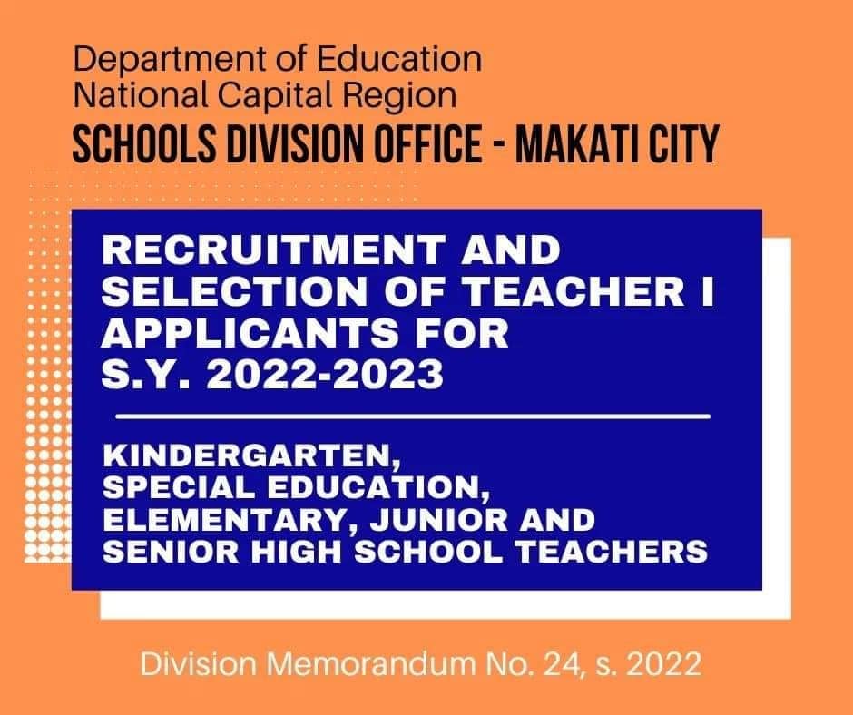 SDO MAKATI TEACHER APPLICANTS - recruitment